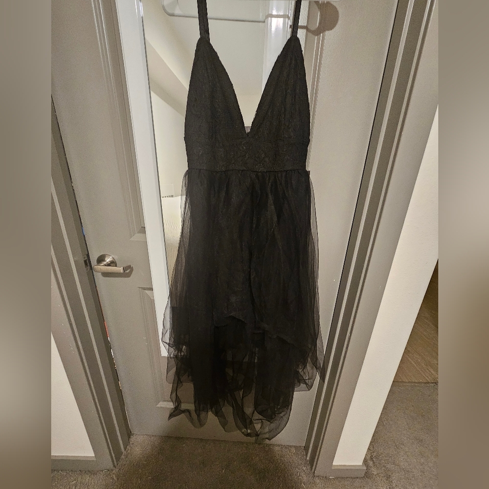 Elegant Black Halter Dress